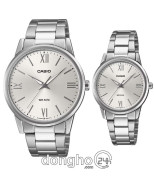 Đồng hồ Casio Cặp (MTP-1303DD-7AVDF - LTP-1303DD-7AVDF) Quartz (Pin) Dây Kim Loại - Chính Hãng - Size Mặt 40-30mm