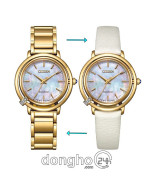 Đồng hồ Citizen EM1092-64D - Nữ - Kính Sapphire - Eco-Drive (Năng Lượng Ánh Sáng) Dây Kim Loại - Chính Hãng - Size 31.2mm