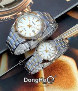 Casio Cặp (MTP-1308SG-7AV - LTP-1308SG-7AV) Quartz (Pin) Dây Kim Loại - Chính Hãng