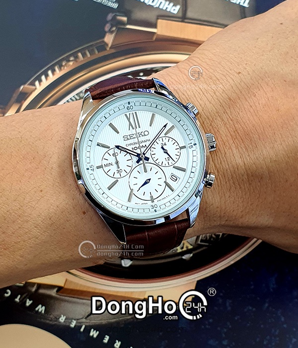 Seiko SSB157P1 Nam Quartz Pin D y Da Ch nh H ng