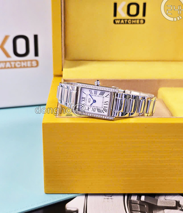 Đồng hồ Koi Tank K005.354.092.03.01.03 - Nữ - Kính Sapphire - Quartz (Pin) Dây Kim Loại - Mặt Số 30*21.5mm