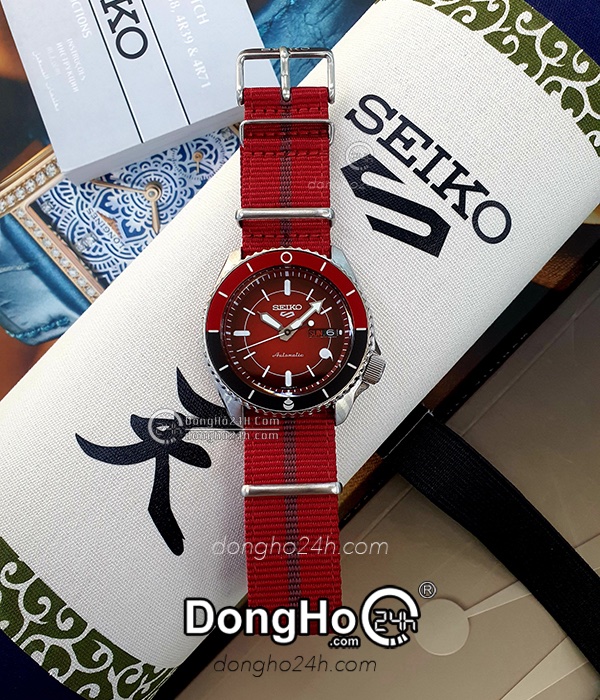 Đồng hồ Seiko 5 Sports Uchiha Sarada Limited Edition SRPF67K1 - Nam -  Automatic (Tự Động) Dây Vải - Chính Hãng