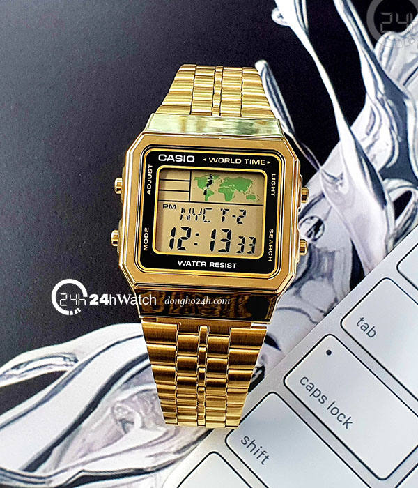 Đồng hồ Casio Digital A500WGA-1DF - Nam - Quartz (Pin) Dây Kim Loại - Chính Hãng Đồng Hồ Casio Digital A500Wga-1Df - Nam - Quartz (Pin) Dây Kim Loại - Chính Hãng