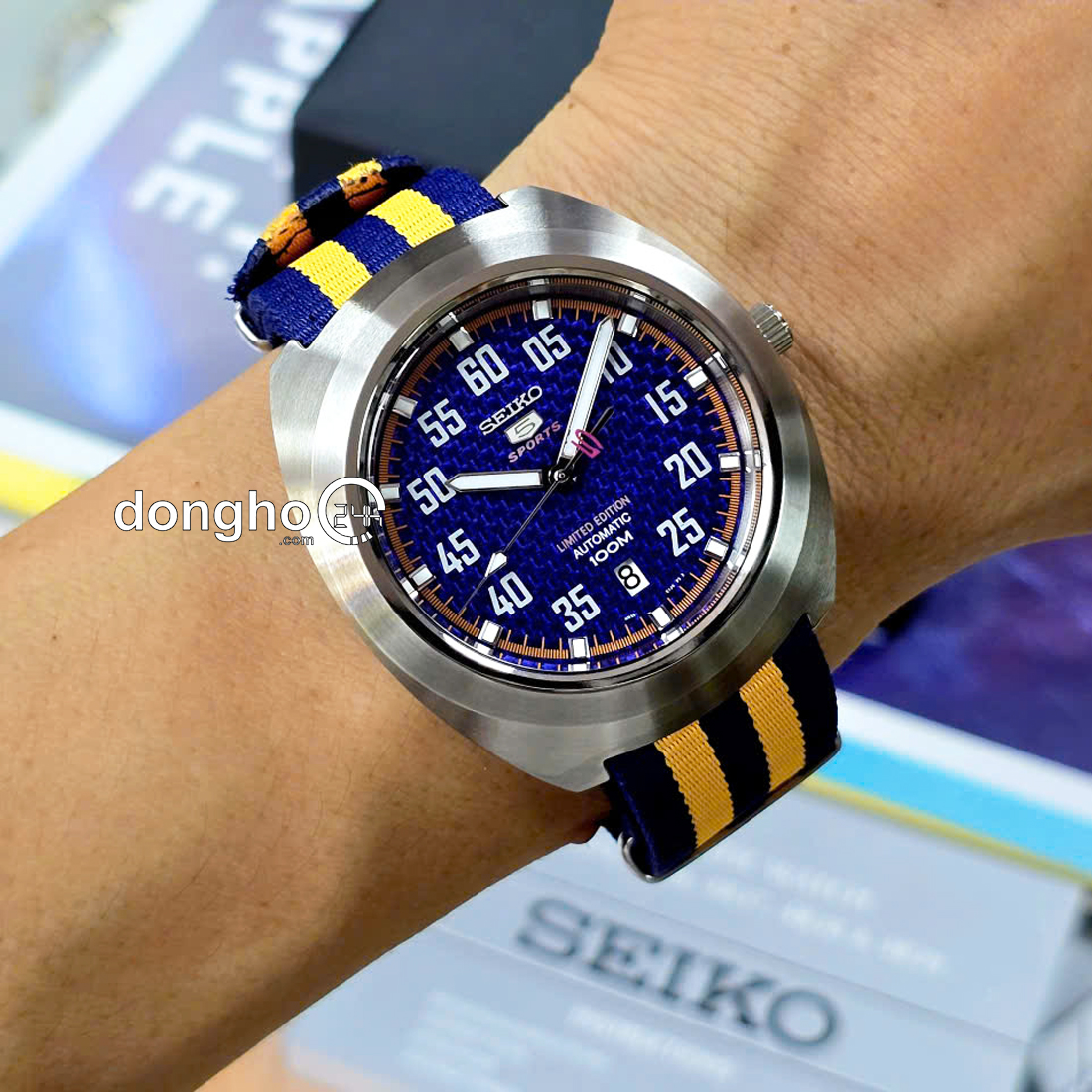 Đồng hồ Seiko 5 Sports Retro Limited Edition SRPA91K1 chi tiết trên tay tại đồng hồ 24h
