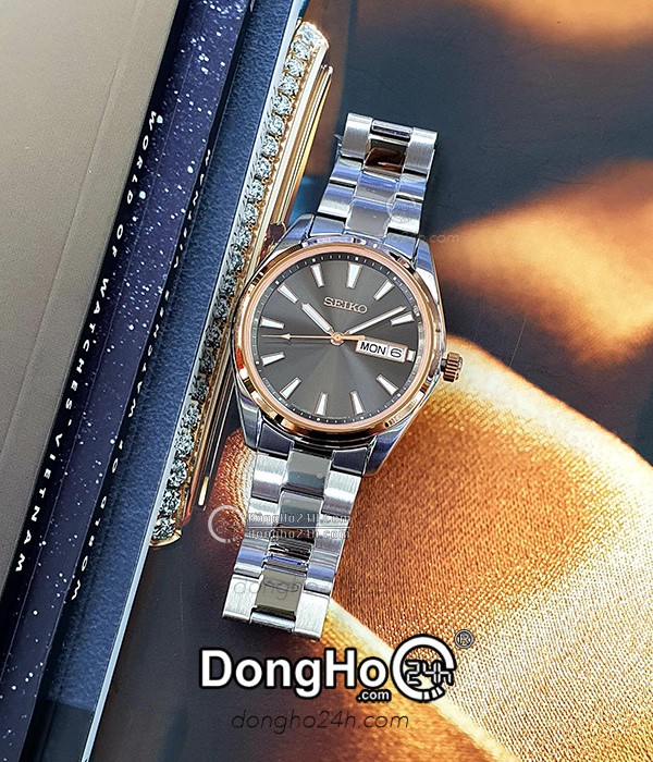ng h Seiko SUR344P1 Nam Kinh Sapphire Quartz Pin Day Kim Lo i Chinh Hang