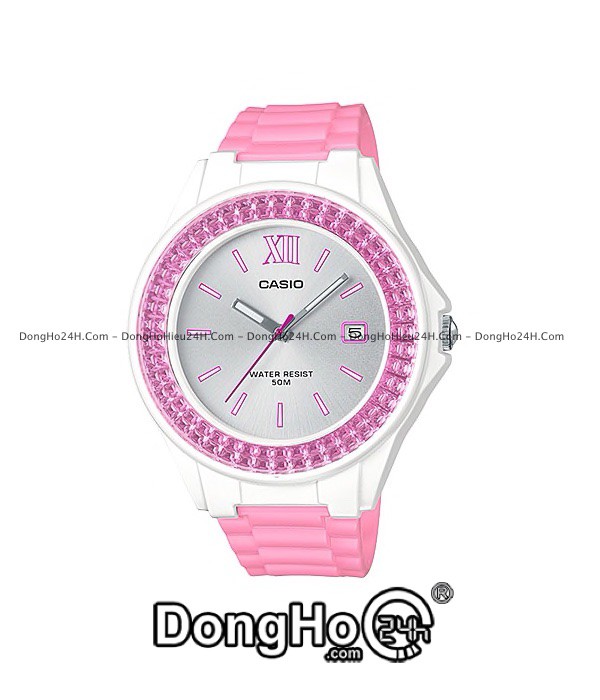 Casio Lx 500h 4e3vdf Nữ Quartz Pin Day Cao Su Su Chinh Hang