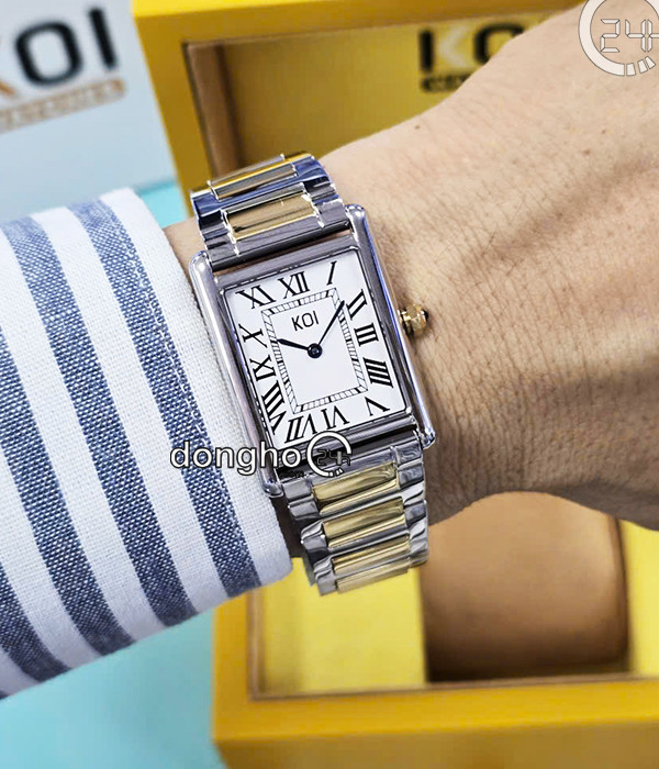 Đồng hồ Koi Tank K005.303.091.50.01.03 - Nam - Kính Sapphire - Quartz (Pin) Dây Kim Loại - Mặt Số 35.5*26mm