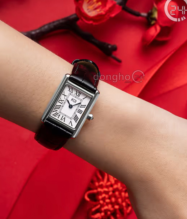 Đồng hồ Koi Tank K005.103.092.05.01.03 - Nữ - Kính Sapphire - Quartz (Pin) Dây Da - Mặt Số 30*21.5mm