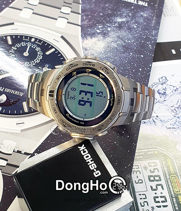 Đồng hồ Casio Protrek PRW-3100T-7DR - Nam - Tough Solar (Năng Lượng Ánh  Sáng) Dây Vỏ Titanium - Chính Hãng