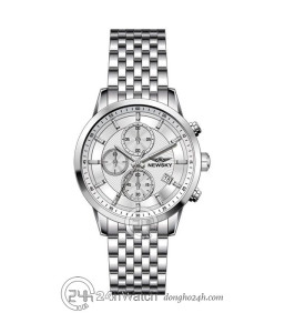Đồng hồ Newsky NS6005G.S01 - Nam - Kính Sapphire - Quartz (Pin) Dây Kim Loại - Chính Hãng - Size 42mm