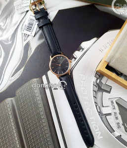 Đồng hồ August Berg 10232B01LBK - Nữ - Kính Sapphire - Quartz (Pin) Dây Da - Chính Hãng - Size 32mm
