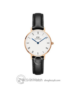 Đồng hồ Daniel Wellington Petite Roman Numerals Sheffield Rose Gold DW00100683 - Nữ - Quartz (Pin) Dây Da - Chính Hãng - Size 28mm