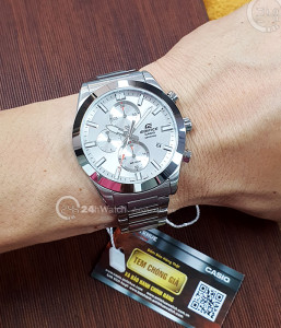 Đồng hồ Casio Edifice EFB-710D-7AV - Nam - Kính Sapphire - Quartz (Pin) Dây Kim Loại - Chính Hãng - Size 41mm