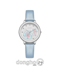 Đồng hồ Saga Chroma Dance 54390-SVWTBL-2 - Nữ - Quartz (Pin) - Mặt Số Đổi Màu - Đính Pha Lê - Size Mặt 34mm