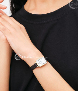Đồng hồ Daniel Wellington Quadro Roman Numerals Sheffiels Rose Gold DW00100689 - Nữ - Quartz (Pin) Dây Da - Chính Hãng - Size 26mm