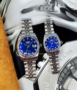 Đồng hồ Cặp Newsky (NS5023G.S02 - NS5023L.S02) Kính Sapphire - Quartz (Pin) Dây Kim Loại - Chính Hãng