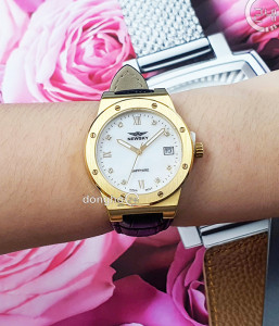 Đồng hồ Newsky NS5024L.L03 - Nữ - Kính Sapphire - Quartz (Pin) Dây Da - Chính Hãng - Size 34mm