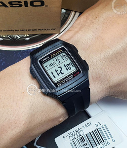 Đồng hồ Casio Digital F-201WA-1ADF - Nam - Quartz (Pin 10 Năm) Dây Cao Su - Chính Hãng