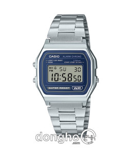 Đồng hồ Casio A158WEA-2DF - Unisex - Quartz (Pin) Dây Kim Loại - Chính Hãng - Size 33.2*36.8 mm