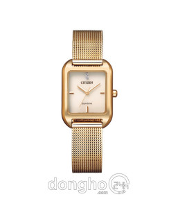 Đồng hồ Citizen EM0493-85P - Nữ - Eco-Drive (Năng Lượng Ánh Sáng) Dây Kim Loại - Chính Hãng - Size 23.5mm