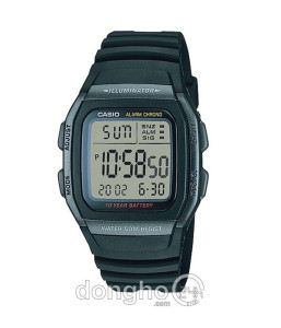 Đồng hồ Casio W-96H-1BVDF - Nam - Quartz (Pin 10 Năm) Dây Nhựa - Chính Hãng
