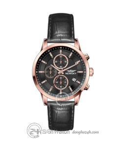 Đồng hồ Newsky NS6005G.L04 - Nam - Kính Sapphire - Quartz (Pin) Dây Da - Chính Hãng - Size 42mm