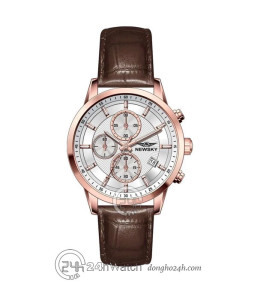 Đồng hồ Newsky NS6005G.L03 - Nam - Kính Sapphire - Quartz (Pin) Dây Da - Chính Hãng - Size 42mm