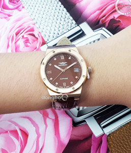 Đồng hồ Newsky NS5024L.L06 - Nữ - Kính Sapphire - Quartz (Pin) Dây Da - Chính Hãng - Size 34mm