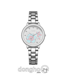Đồng hồ Saga Chroma Dance 54390-SVWTSV-2 - Nữ - Quartz (Pin) - Mặt Số Đổi Màu - Đính Pha Lê - Size Mặt 34mm