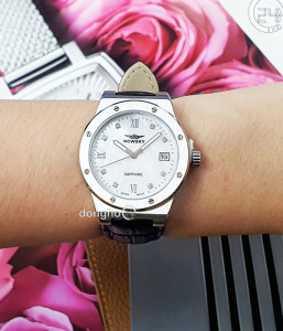 Đồng hồ Newsky NS5024L.L01 - Nữ - Kính Sapphire - Quartz (Pin) Dây Da - Chính Hãng - Size 34mm