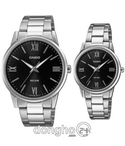 Đồng hồ Casio Cặp (MTP-1303DD-1AVDF - LTP-1303DD-1AVDF) Quartz (Pin) Dây Kim Loại - Chính Hãng - Size Mặt 40-30mm