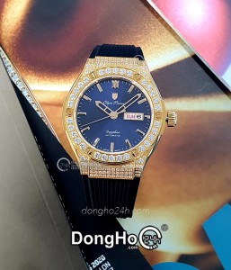 Đồng hồ Olym Pianus OP990-45ADDGR-GL-X - Nam - Kính Sapphire - Automatic (Tự Động) Dây Cao Su - Chính Hãng