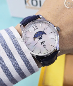 Đồng hồ KOI Moonphase K006.403.65.2.04.11.07 - Nam - Kính Sapphire – Quartz (Pin) - Dây Da - Size Mặt 39mm