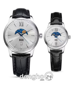 Đồng hồ Cặp KOI Moonphase (K006.403.65.2.05.03.07 - K006.103.65.2.05.03.07) - Kính Sapphire – Quartz (Pin) - Mặt Số (39mm - 29mm)