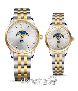 Đồng hồ Cặp KOI Moonphase (K006.436.65.1.50.03.07 - K006.136.65.1.50.03.07) - Kính Sapphire – Quartz (Pin) - Mặt Số (39mm - 29mm)