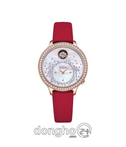 Đồng hồ Saga Dancing Heart 53766-RGMWRD-2 - Nữ - Kính Cứng - Quartz (Pin) Đính Đá Pha Lê - Mặt Số 34mm
