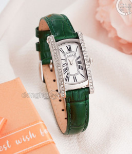 Đồng hồ Saga Stella 71836-SVSVGR-2 - Nữ - Kính Cứng - Quartz (Pin) Đính Đá Pha Lê - Mặt Số 20*37mm