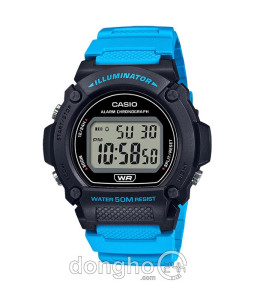 Đồng hồ Casio W-219H-2A2V - Nam - Quartz (Pin 7 Năm) Dây Nhựa - Chính Hãng