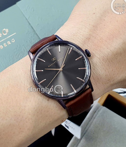 Đồng hồ August Berg 10240C07LBN11 - Nam - Kính Sapphire - Quartz (Pin) Dây Da - Chính Hãng - Size 40mm