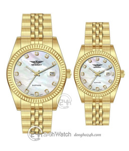 Đồng hồ Cặp Newsky (NS5023G.S04 - NS5023L.S04) Kính Sapphire - Quartz (Pin) Dây Kim Loại - Chính Hãng
