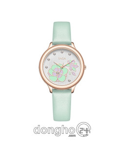 Đồng hồ Saga Chroma Dance 54390-LGWTGR-2 - Nữ - Quartz (Pin) - Mặt Số Đổi Màu - Đính Pha Lê - Size Mặt 34mm