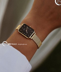 Đồng hồ Daniel Wellington Quadro Pressed Evergold Size 26mm DW00100557 - Nữ - Quartz (Pin) Dây Kim Loại - Chính Hãng