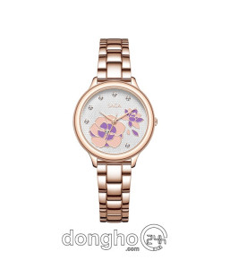 Đồng hồ Saga Chroma Dance 54390-LGWTLG-2 - Nữ - Quartz (Pin) - Mặt Số Đổi Màu - Đính Pha Lê - Size Mặt 34mm