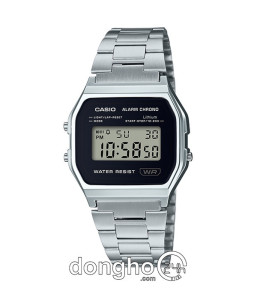 Đồng hồ Casio A158WEA-1DF - Unisex - Quartz (Pin) Dây Kim Loại - Chính Hãng - Size 33.2*36.8 mm