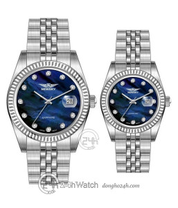 Đồng hồ Cặp Newsky (NS5023G.S02 - NS5023L.S02) Kính Sapphire - Quartz (Pin) Dây Kim Loại - Chính Hãng