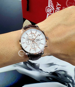 Đồng hồ Newsky NS6005G.L03 - Nam - Kính Sapphire - Quartz (Pin) Dây Da - Chính Hãng - Size 42mm