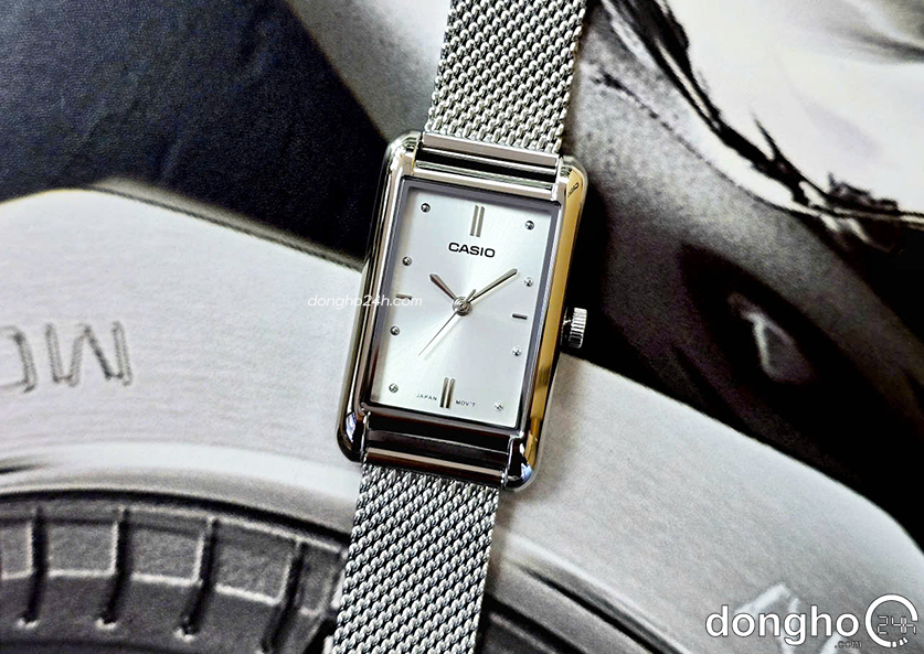đồng hồ Casio nữ dây lưới